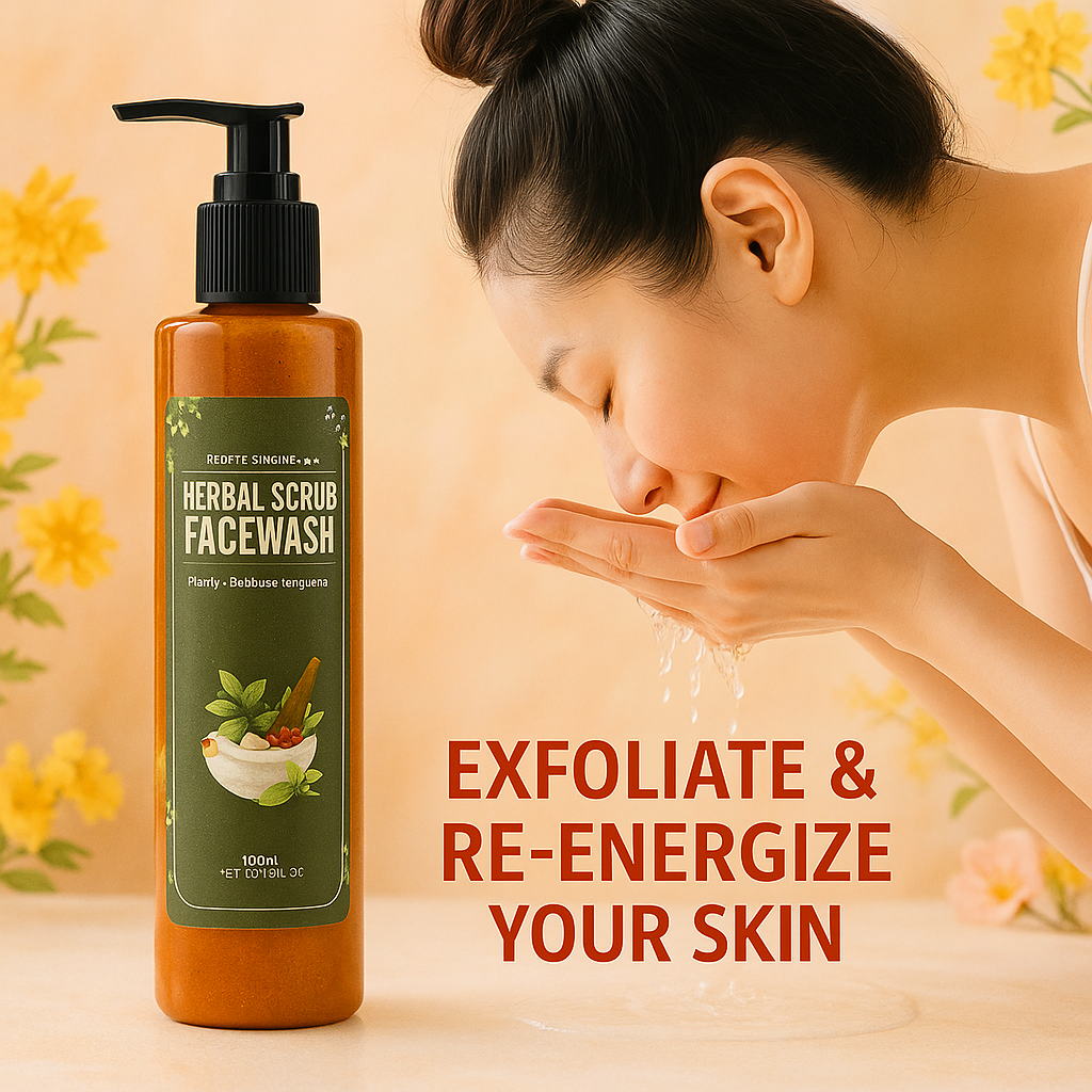 Herbal Scrub Facewash Trial Raw Material Pack